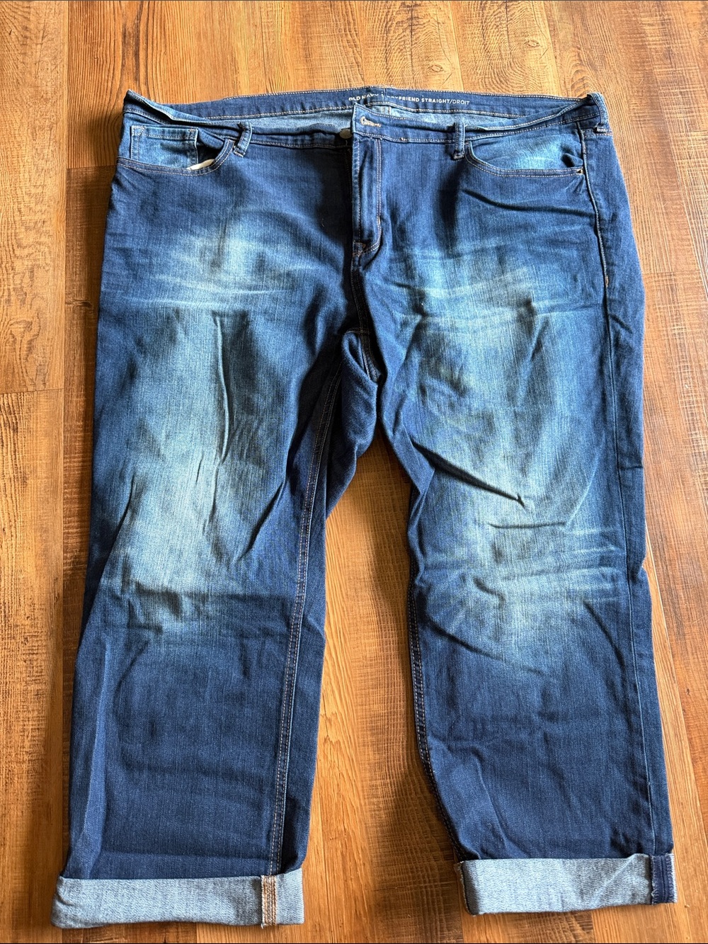 Old Navy Women's Washed Blue Boyfriend Jeans